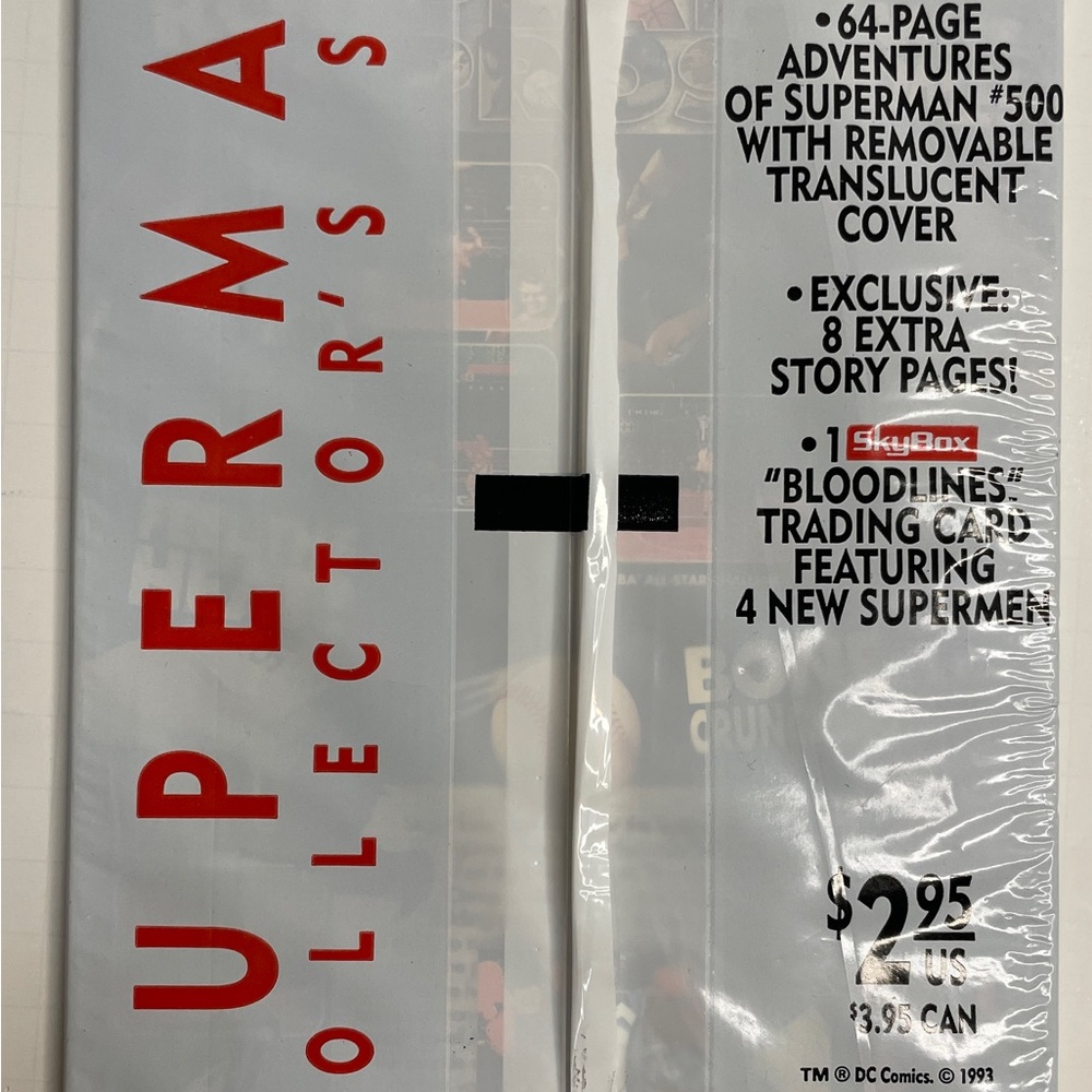 DC Superman Collector's Set #500 Sealed Bag Skybox 1993 SEALED - Picture 2 of 3